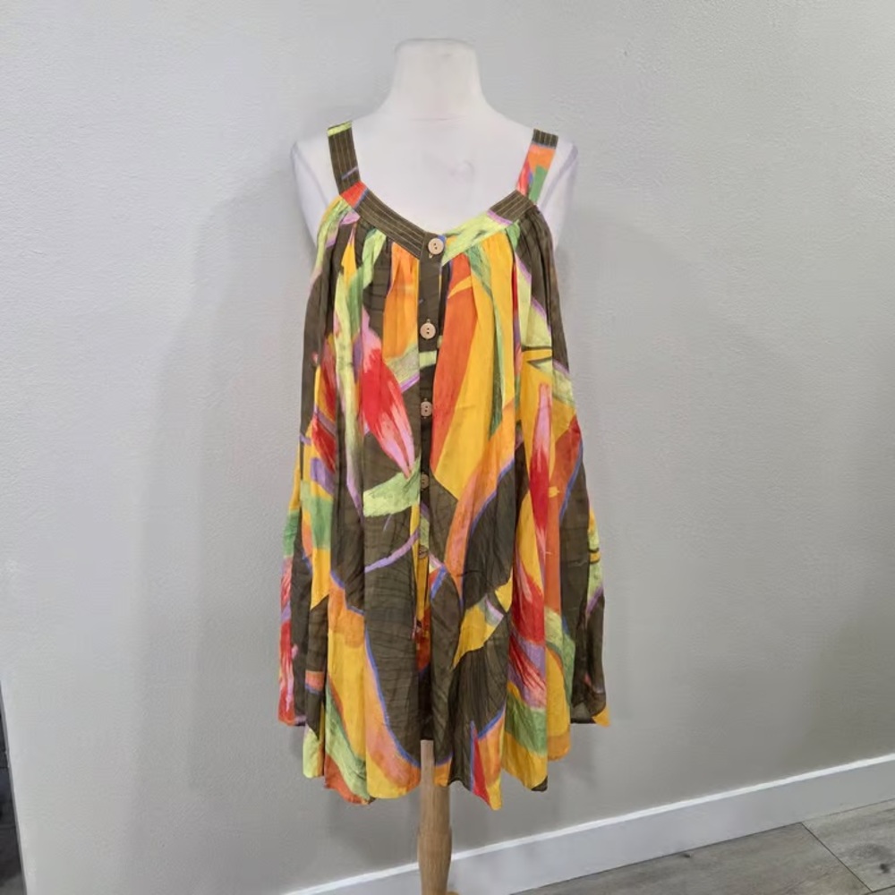 Colorful Abstract Print Mini Dress
